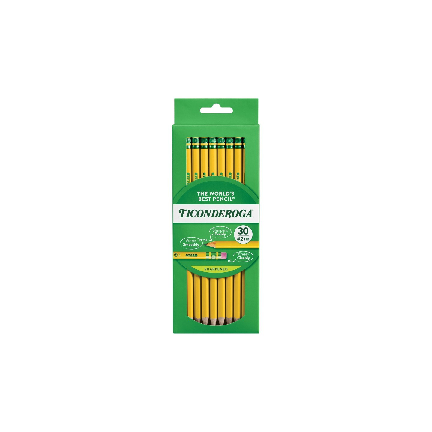 Ticonderoga® No. 2 Pencils, Pre-Sharpened, Pack of 30