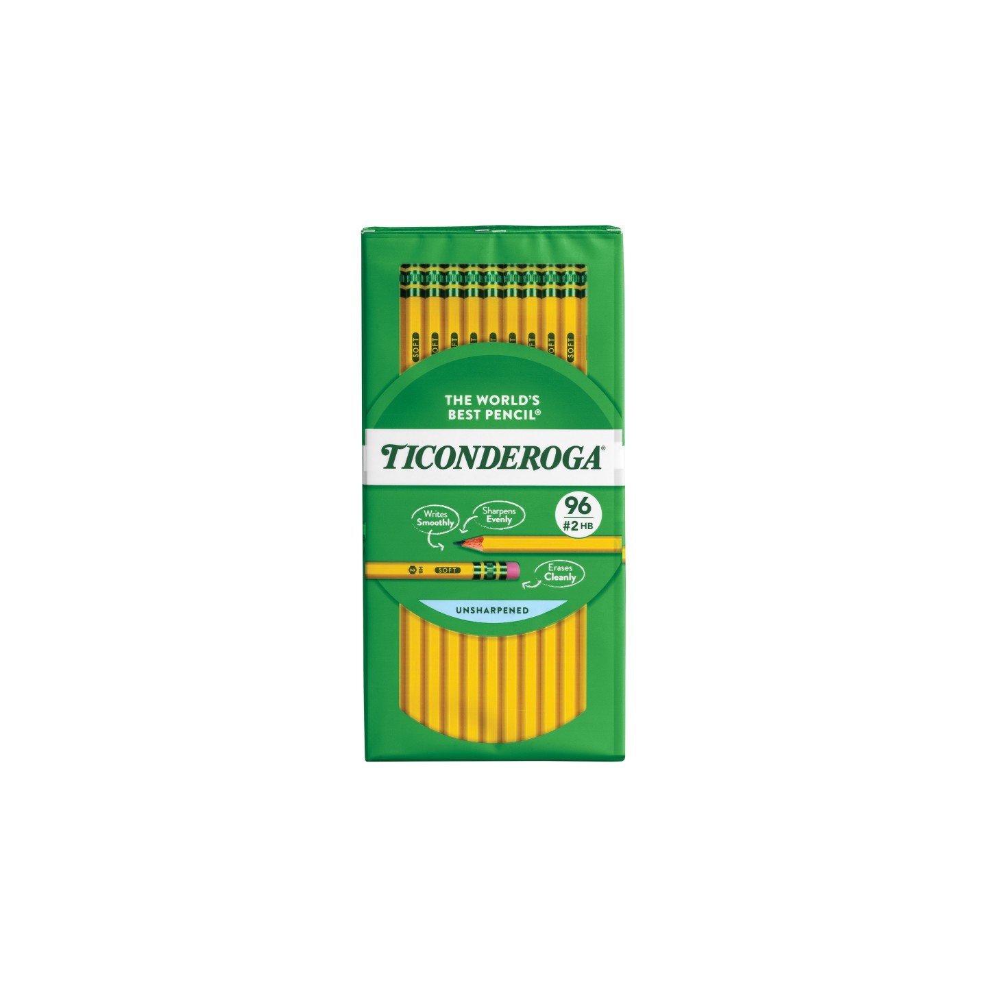 Ticonderoga® No. 2 Pencils, Unsharpened, Pack of 96