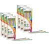 Ticonderoga® Pencils, #2 Soft, Neon Stripes, Presharpened, 10 Per Pack, 6 Packs
