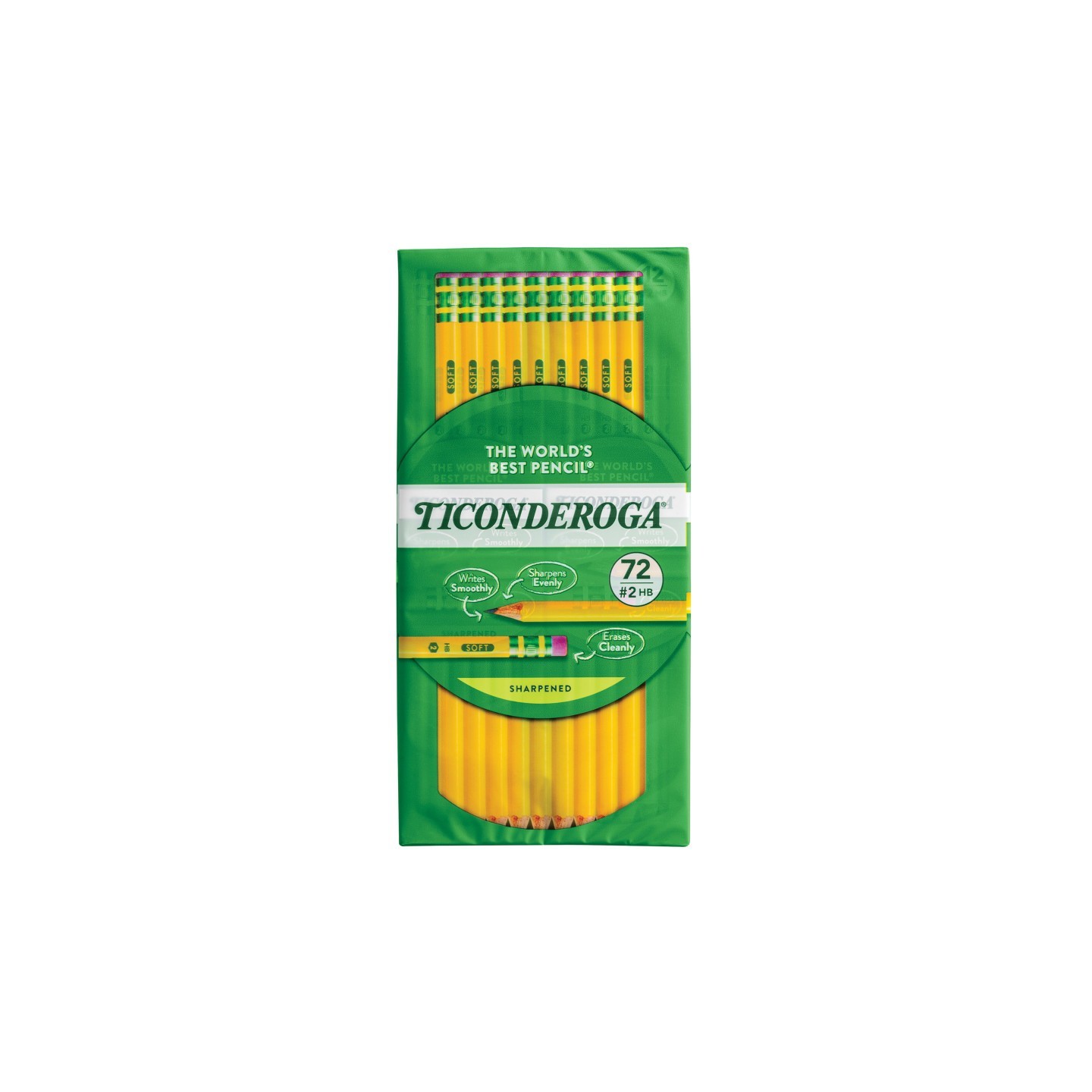 Ticonderoga® Original Ticonderoga® Pencils, Pre-Sharpened, Box of 72