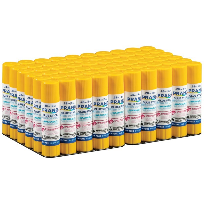 Prang® Clear Glue Sticks, Washable, .28oz, 60 Count