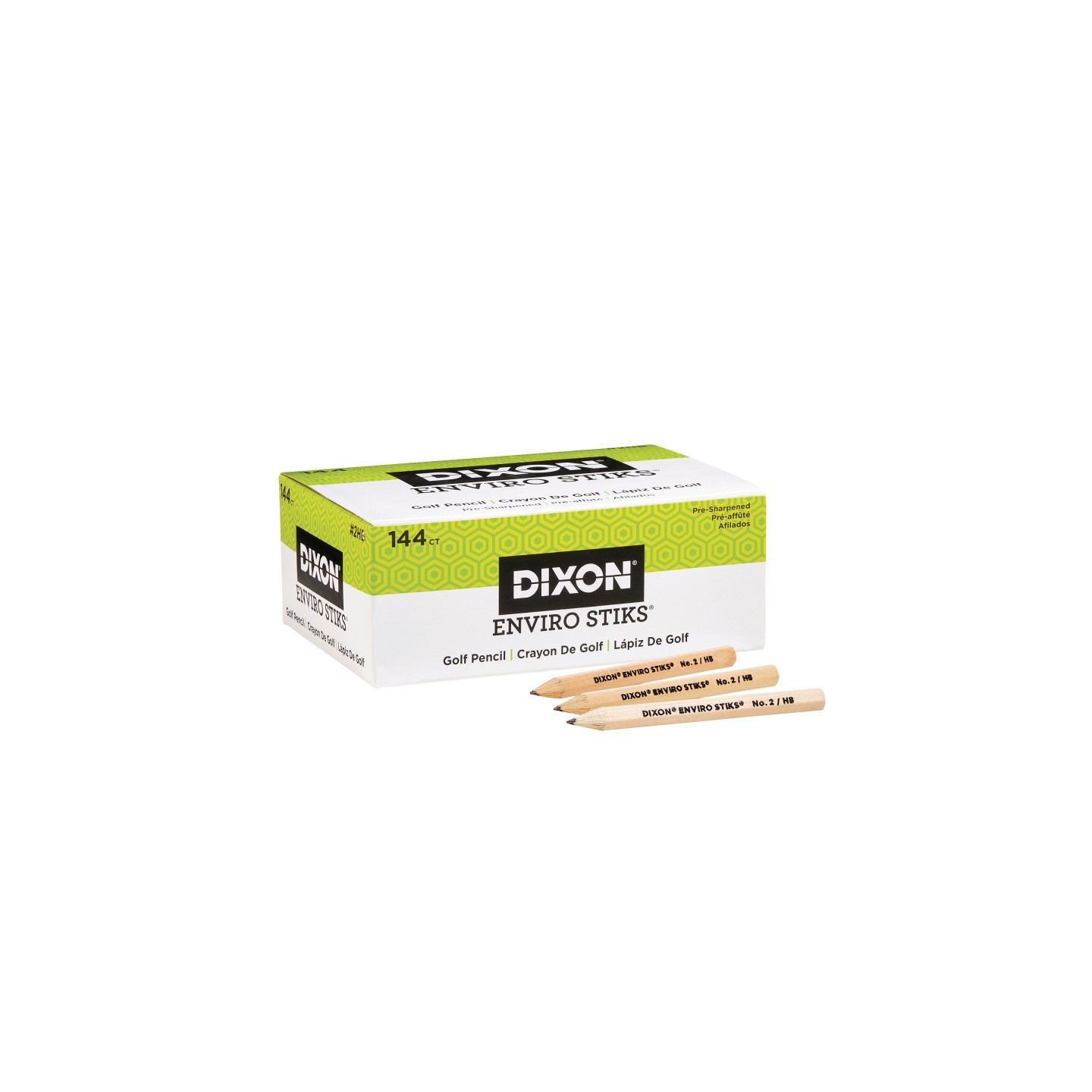 Dixon® EnviroStiks Golf Pencils, 144 Count
