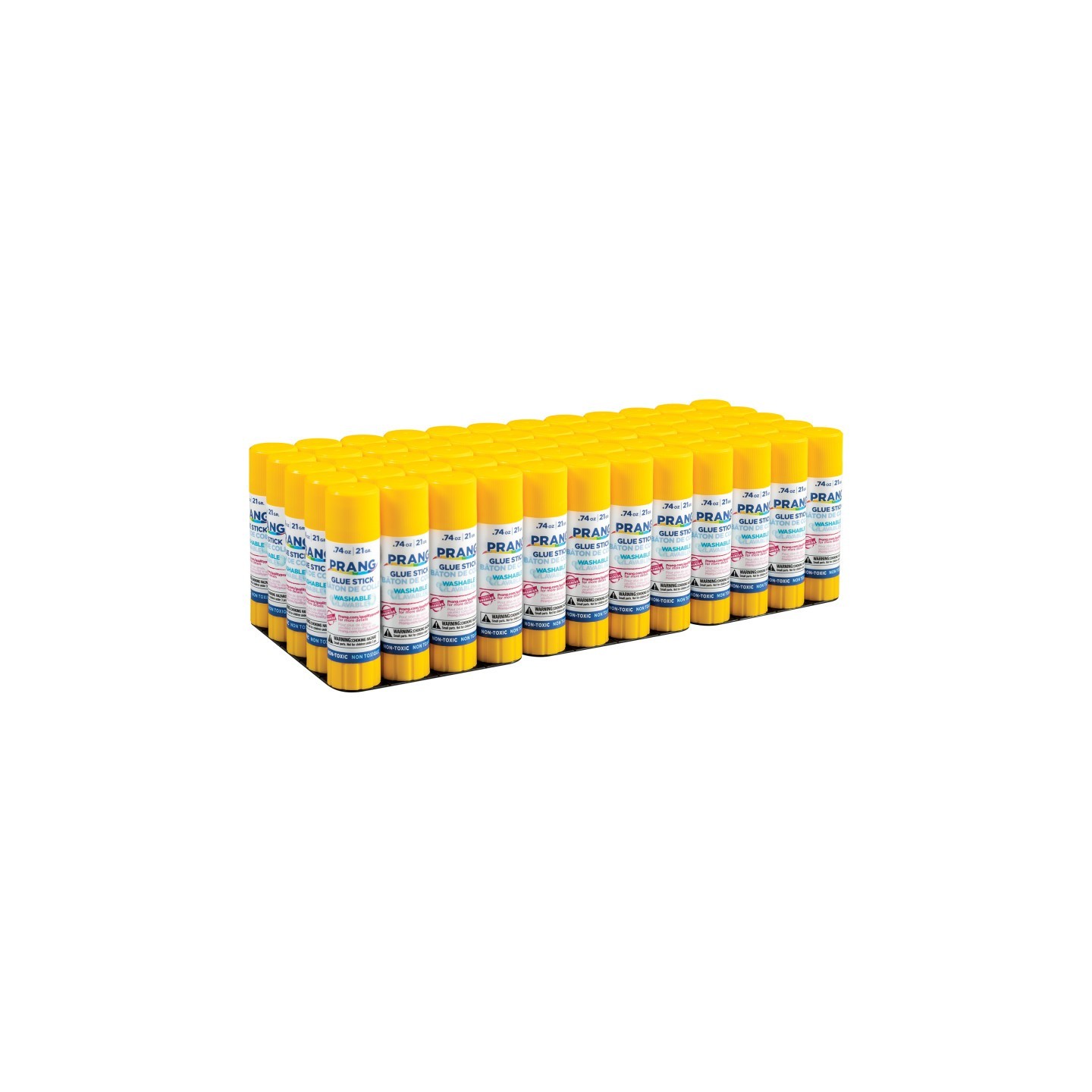 Prang® Clear Glue Sticks, Washable, .74oz, 60 Count