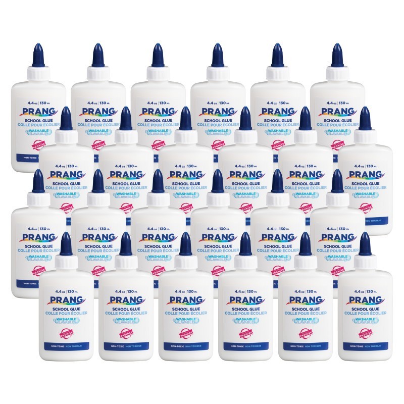 Prang® Glue Washable Liquid White School Glue - 4.4 oz, White, Pack of 24