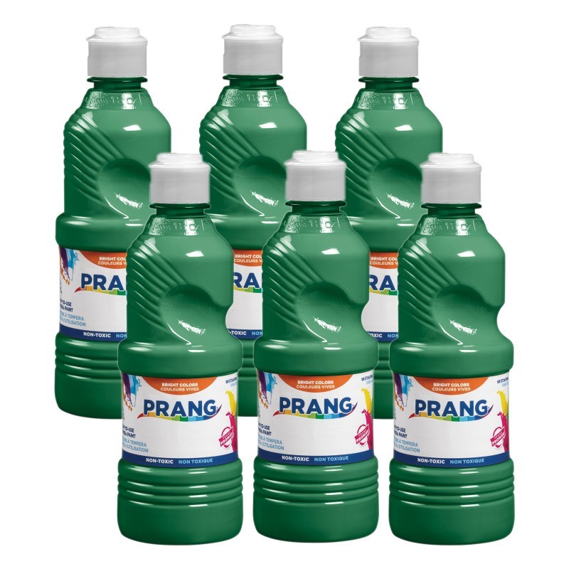 Prang® Ready-to-Use Tempera Paint, Green, 16 oz, Pack of 6