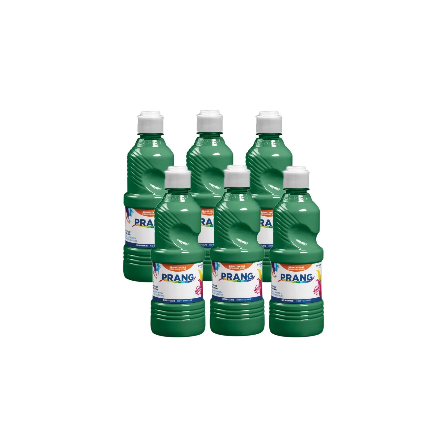 Prang® Ready-to-Use Tempera Paint, Green, 16 oz, Pack of 6