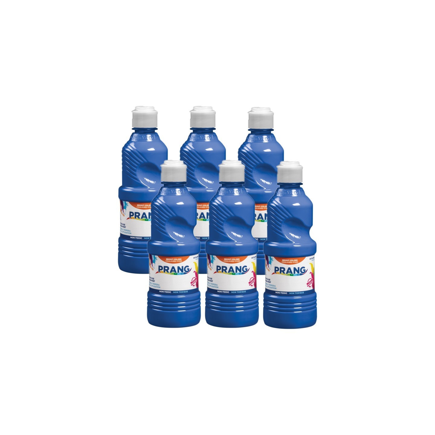 Prang® Ready-to-Use Tempera Paint, Blue, 16 oz, Pack of 6