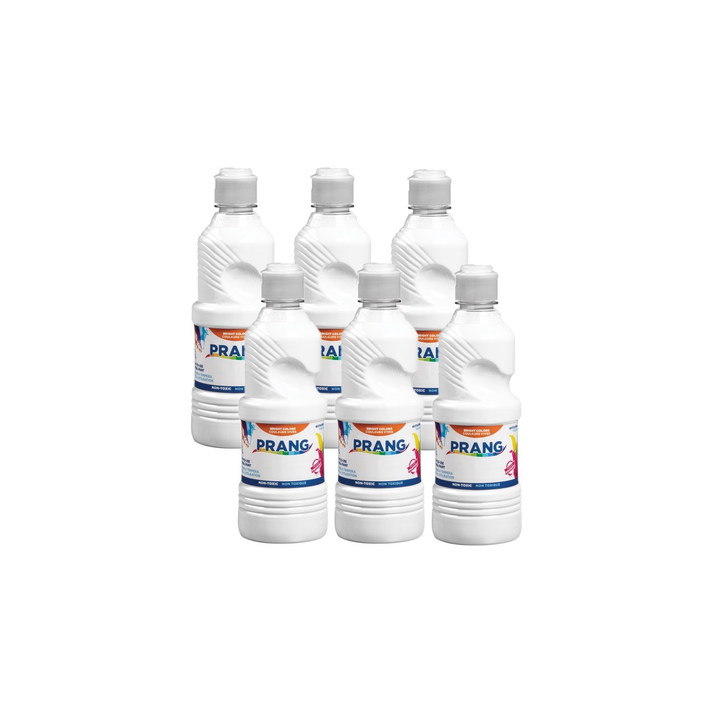 Prang® Ready-to-Use Tempera Paint, White, 16 oz, Pack of 6