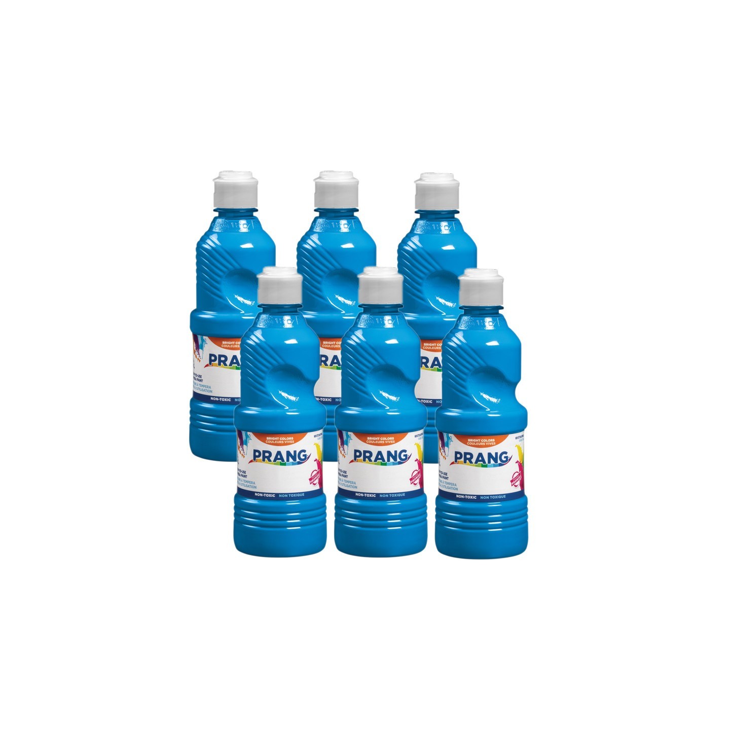 Prang® Ready-to-Use Tempera Paint, Turquoise, 16 oz, Pack of 6