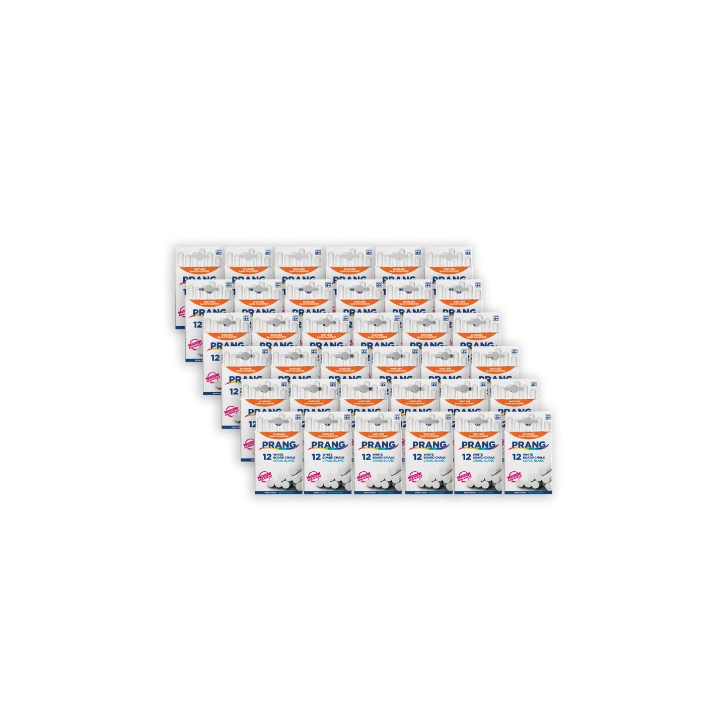 Prang® Hygieia® Dustless Board Chalk, White, 12 Per Pack, 36 Packs