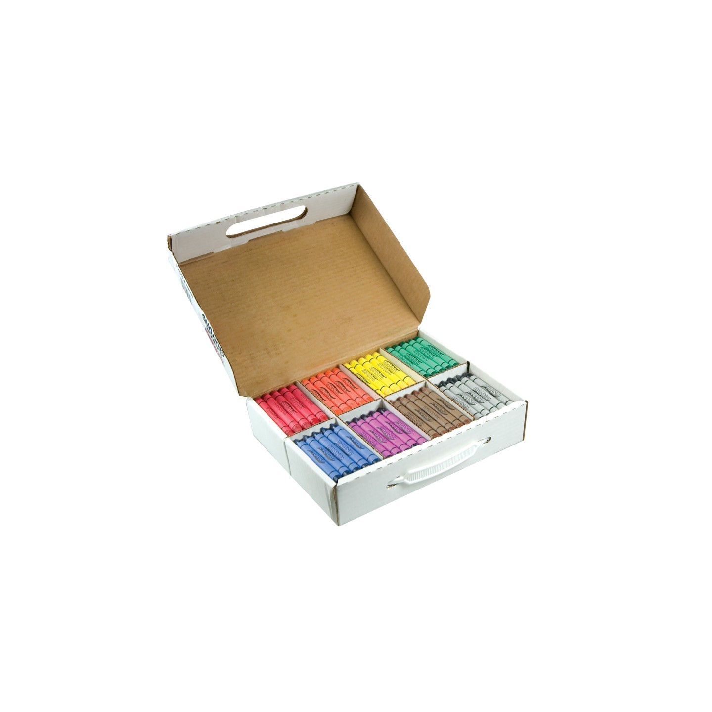 Prang® Crayons, Large, Master Pack, 8 Colors (25 Each), 200 Count