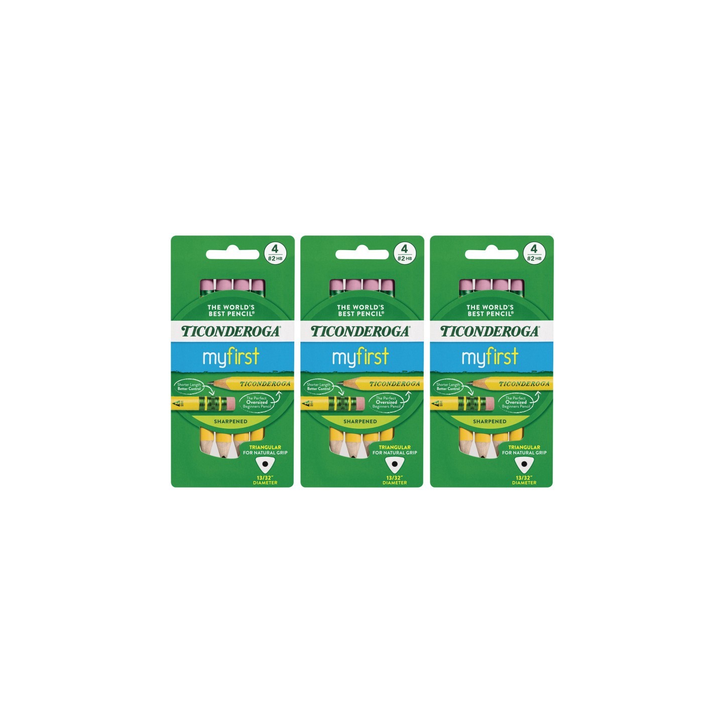 Ticonderoga® My First® Short Pencils, 4 Per Pack, 3 Packs
