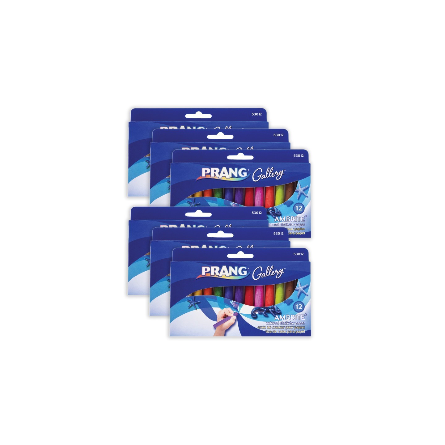 Prang® Ambrite™ Paper Chalk, 12 Per Pack, 6 Packs