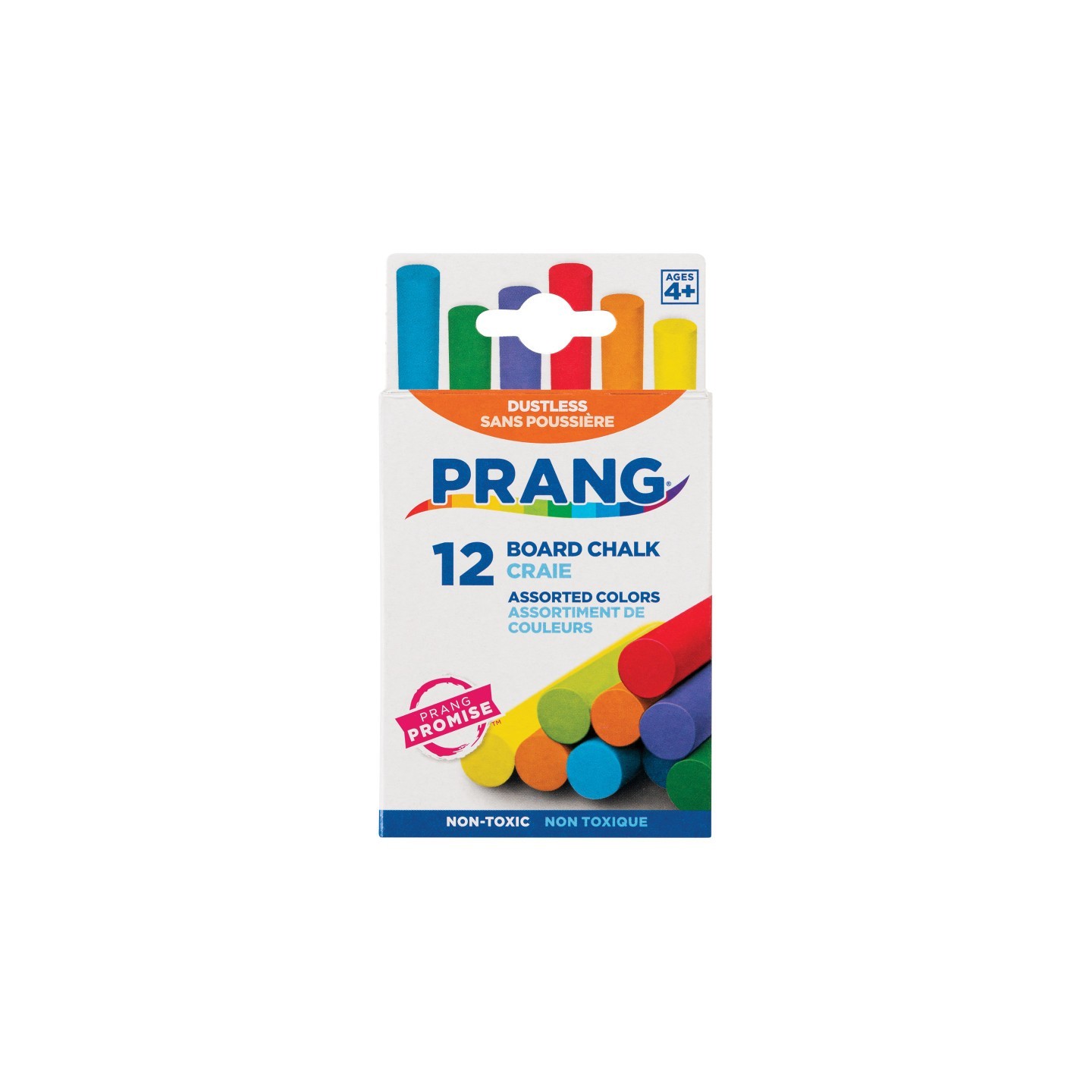 Prang® Hygieia® Dustless Board Chalk, Assorted Colors, Pack of 12