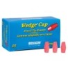 Dixon® Wedge Pencil Cap Erasers, Pink, Pack of 25