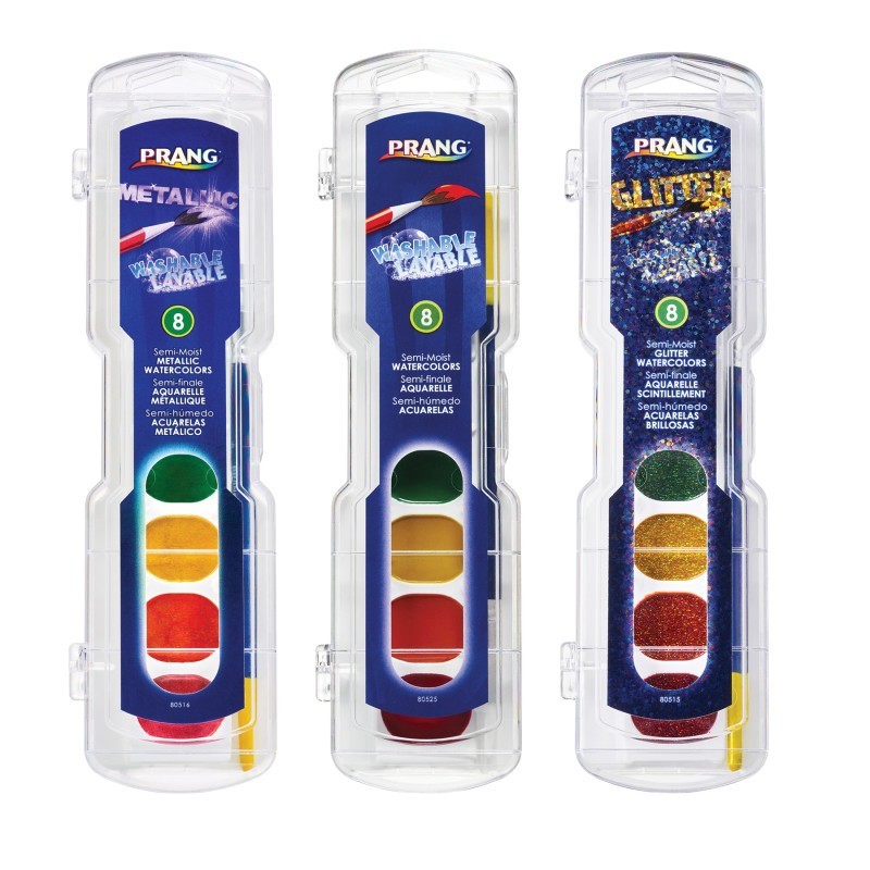 Prang® Washable Watercolor Set Master Pack, 8 Assorted Colors, 36 Count