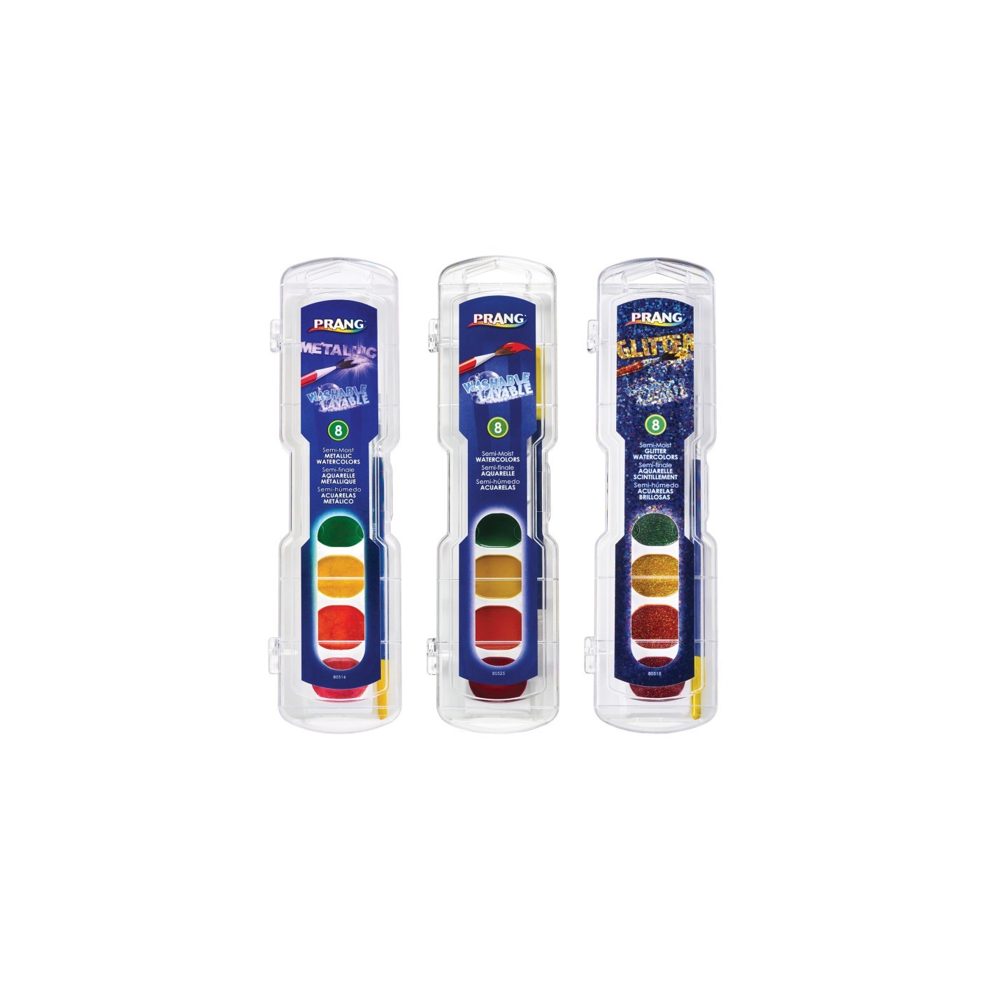 Prang® Washable Watercolor Set Master Pack, 8 Assorted Colors, 36 Count