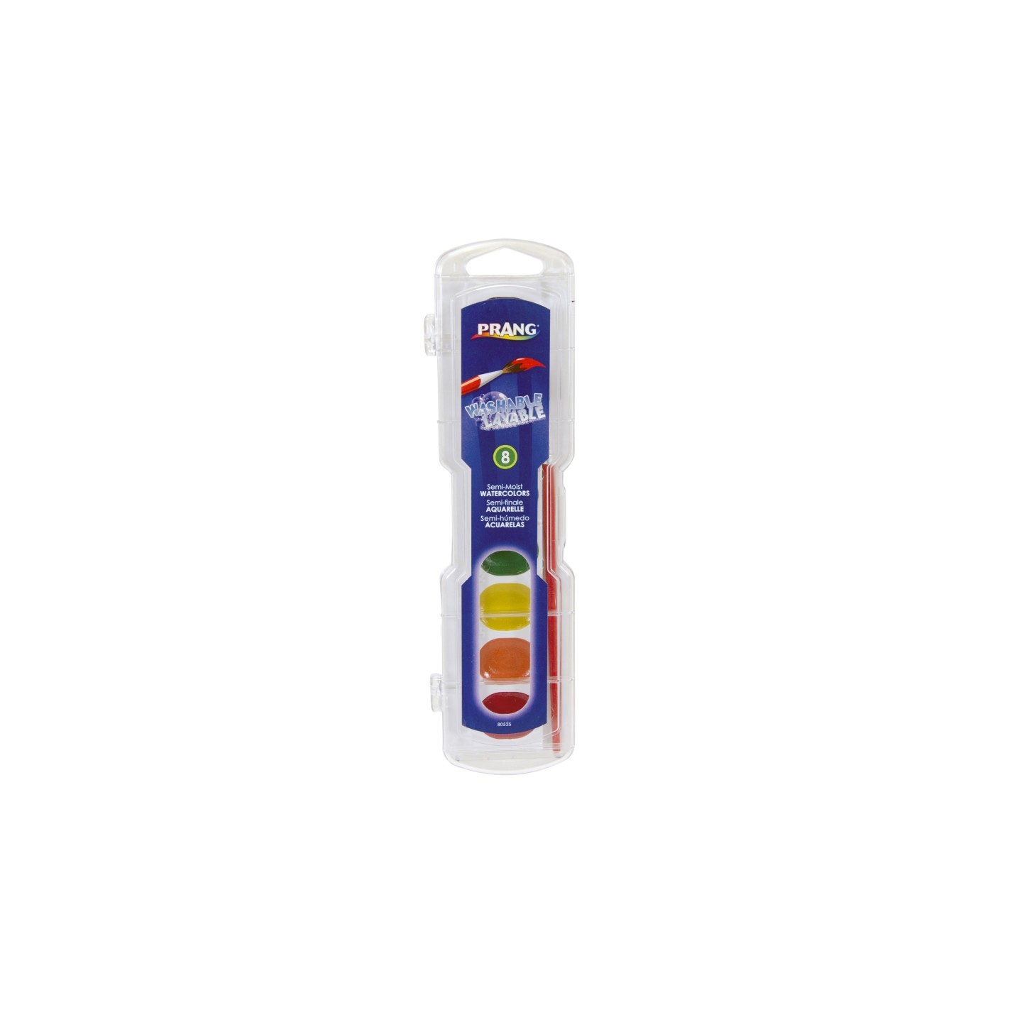 Prang® Semi-Moist Washable Watercolor Set, 8 colors