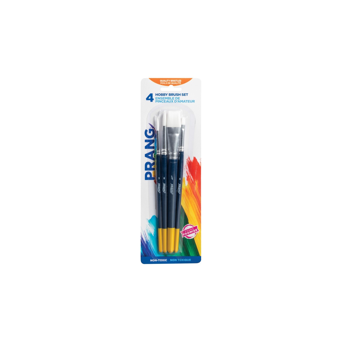 Prang® Hobby Paint Brush Set, Assorted Sizes, Set of 4