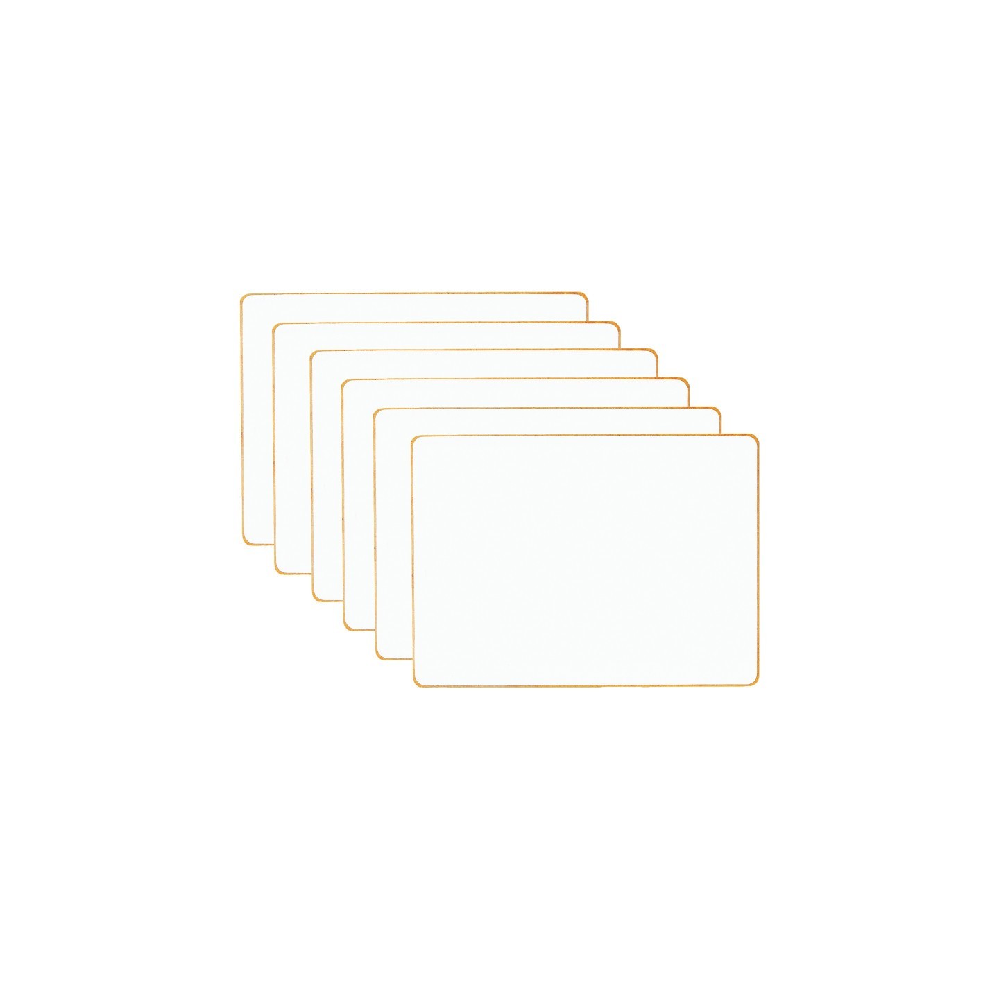 Dowling Magnets® Double-sided Magnetic Dry-Erase Board, Blank, Pack of 6