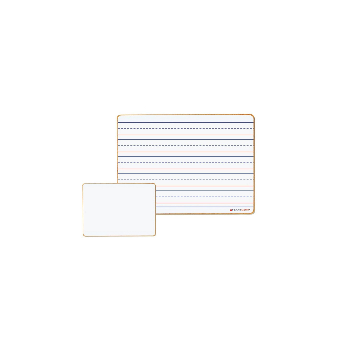 Dowling Magnets® Double-Sided Magnetic Dry-Erase Board, Lined-Ruled/Blank, 12" x 8.75", 1 Count