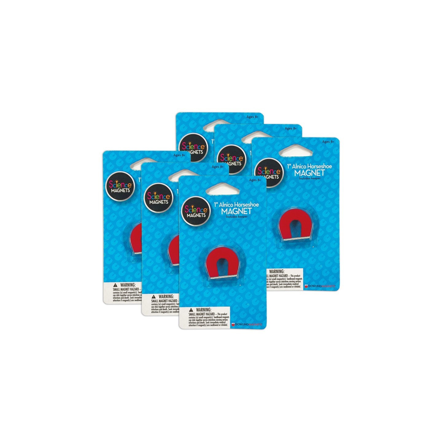 Dowling Magnets® Alnico 1" Horseshoe Magnet, Pack of 6