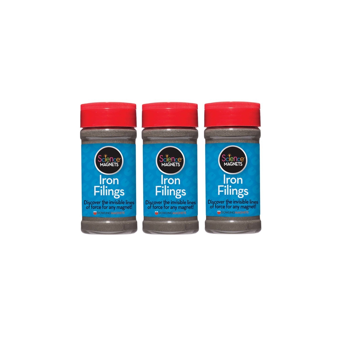Dowling Magnets® Iron Filings, 12 oz. Per Jar, 3 Jar