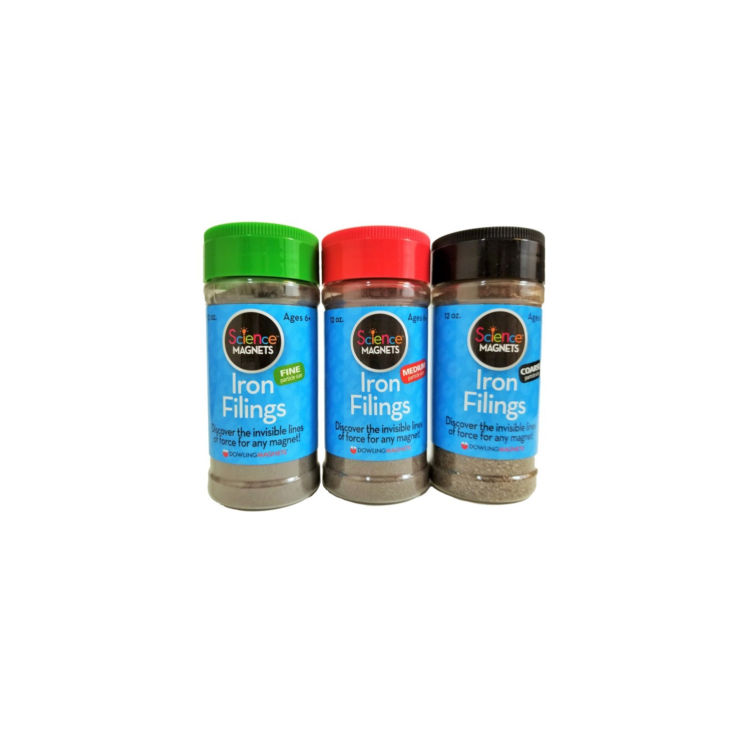 Dowling Magnets® Iron Filings Variety, Pack of 3