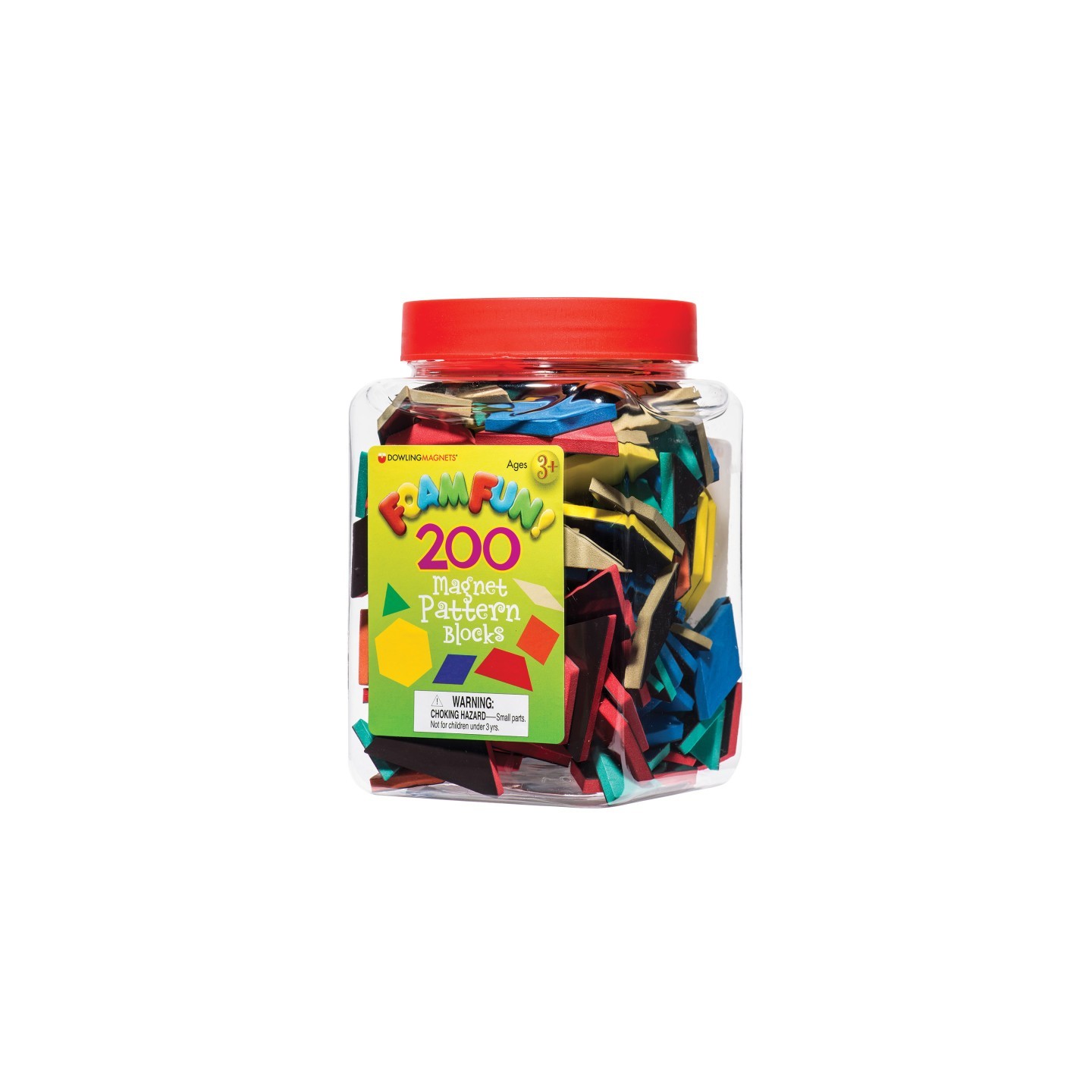 Dowling Magnets® Foam Fun!™ Pattern Block Magnets, Pack of 200