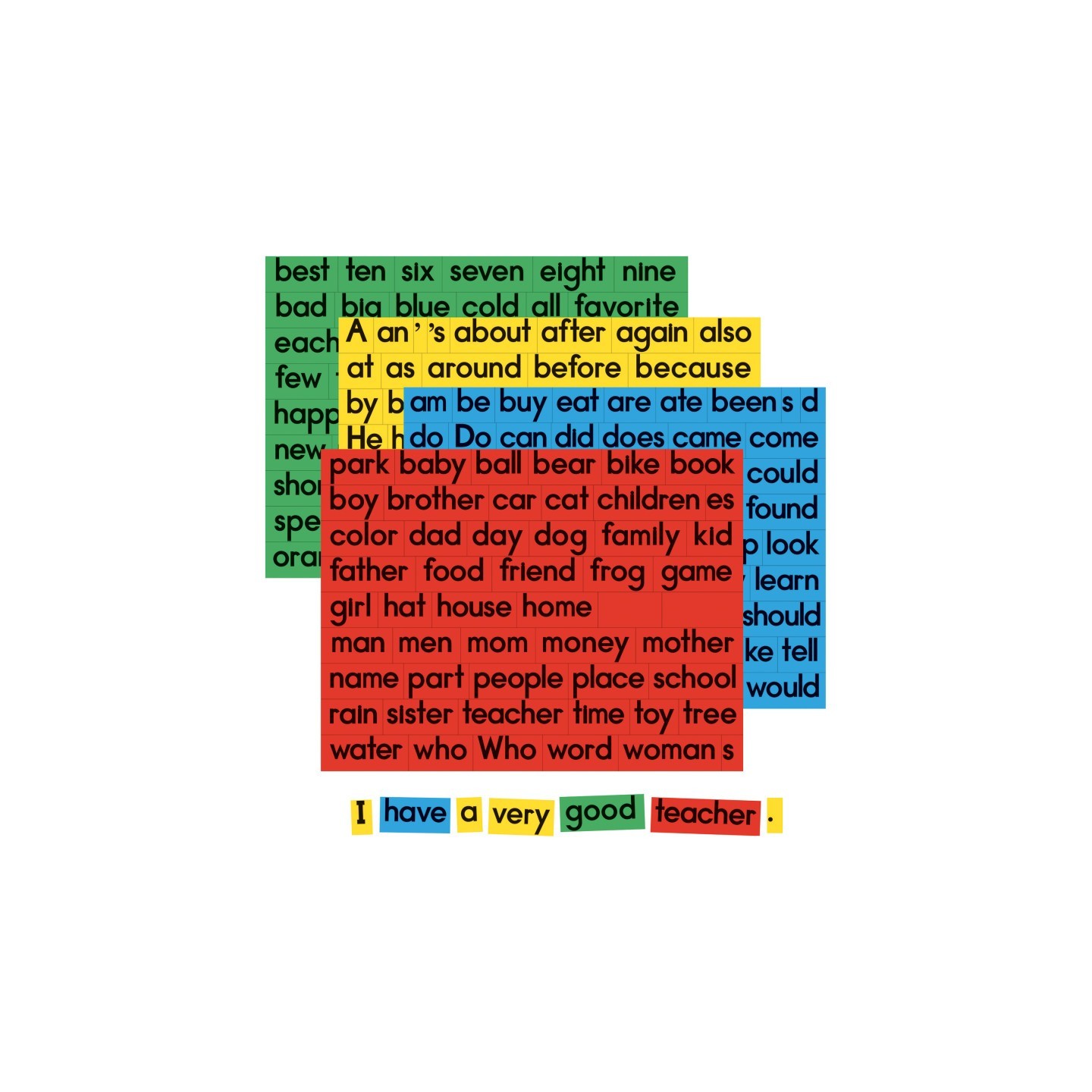 Dowling Magnets® Sentence Building Magnets, Set of 270
