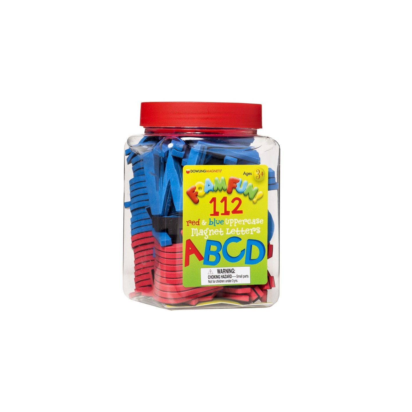 Dowling Magnets® Foam Fun Uppercase Red & Blue Magnet Letters, Set of 112