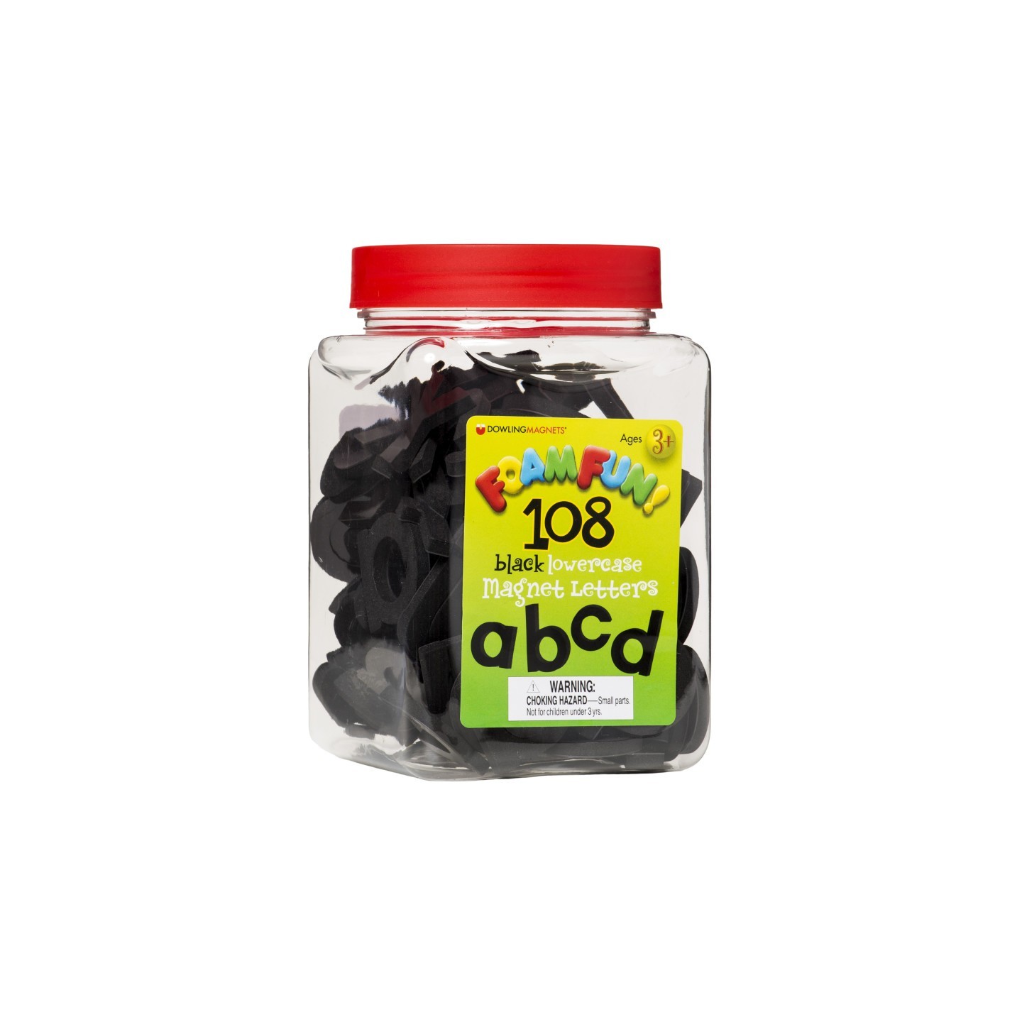 Dowling Magnets® Foam Fun!™ Lowercase Black Magnetic Letters, 108 Pieces