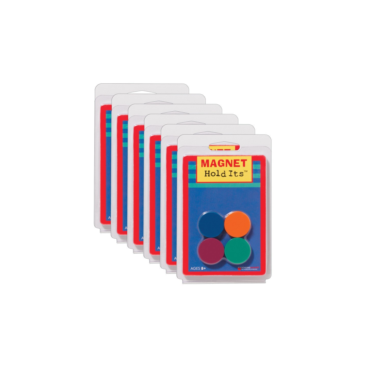 Dowling Magnets® Ceramic Disc Magnets, 1", 8 Per Pack, 6 Packs