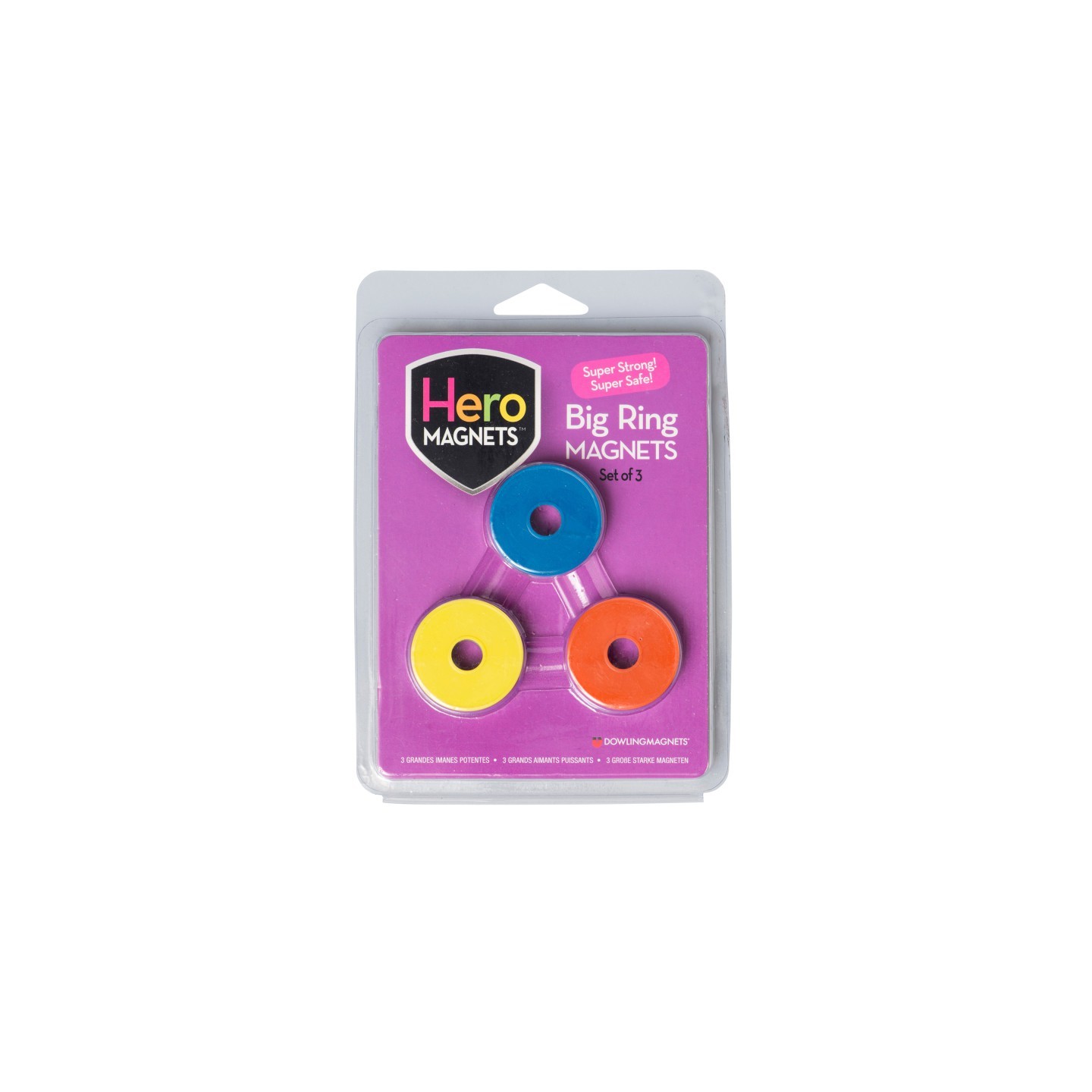 Dowling Magnets® Hero Magnets: Big Ring Magnets, Set of 3