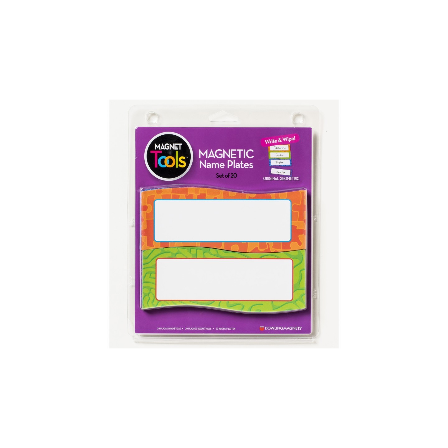 Dowling Magnets® Magnetic Name Plates, Pack of 20