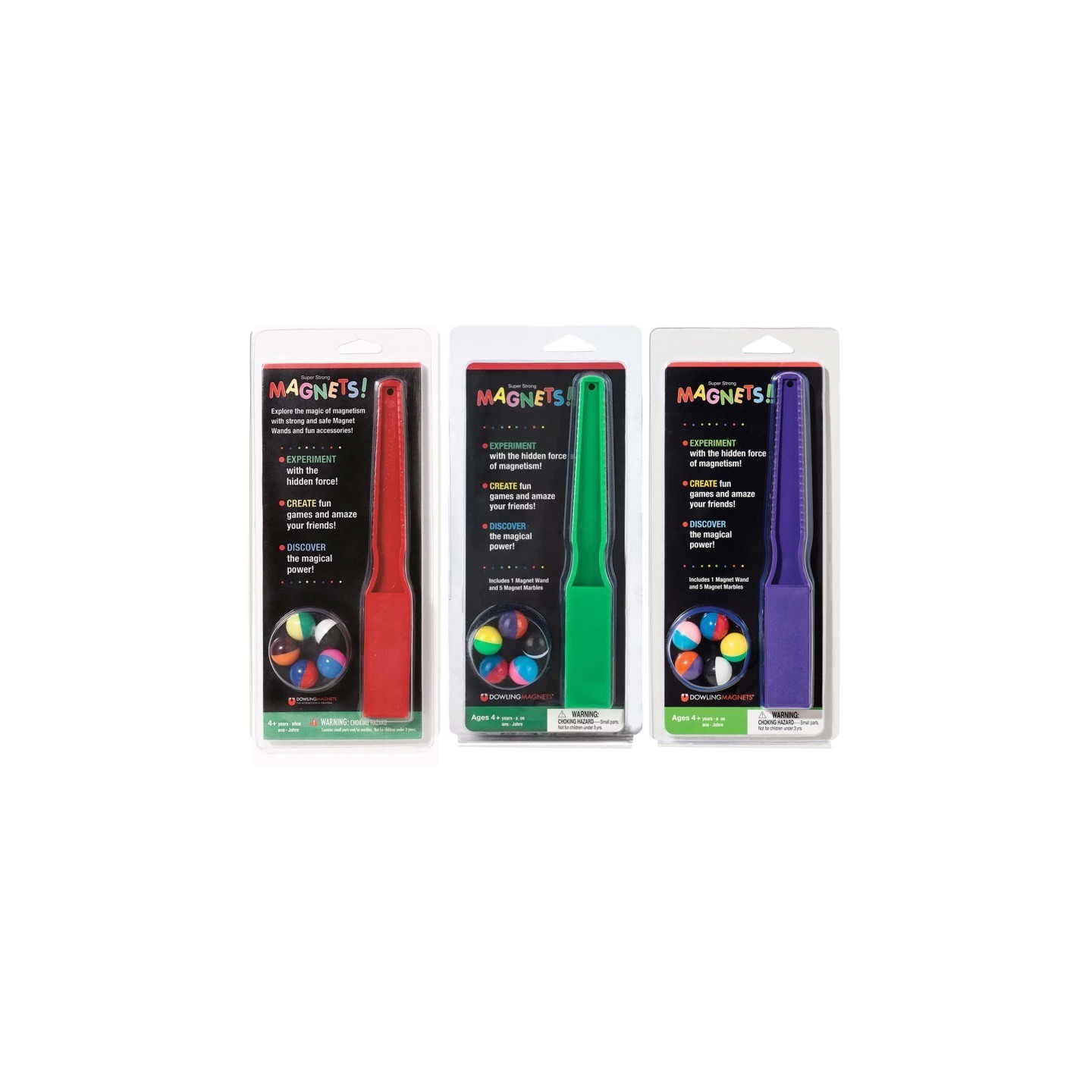 Dowling Magnets® Magnet Wand & 5 Magnet Marbles, 3 Sets
