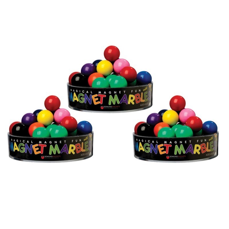 Dowling Magnets® 20 Magnet Marbles, Assorted Colors, 3 Packs