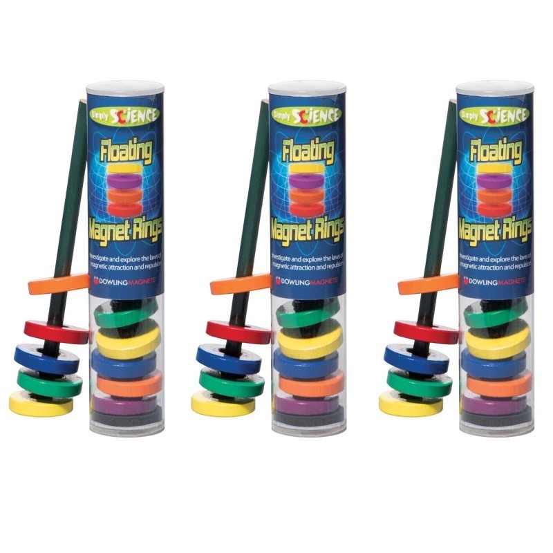 Dowling Magnets® Floating Magnet Rings, 6 Per Pack, 3 Packs