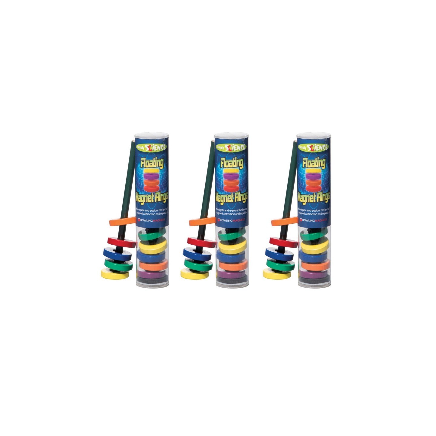 Dowling Magnets® Floating Magnet Rings, 6 Per Pack, 3 Packs