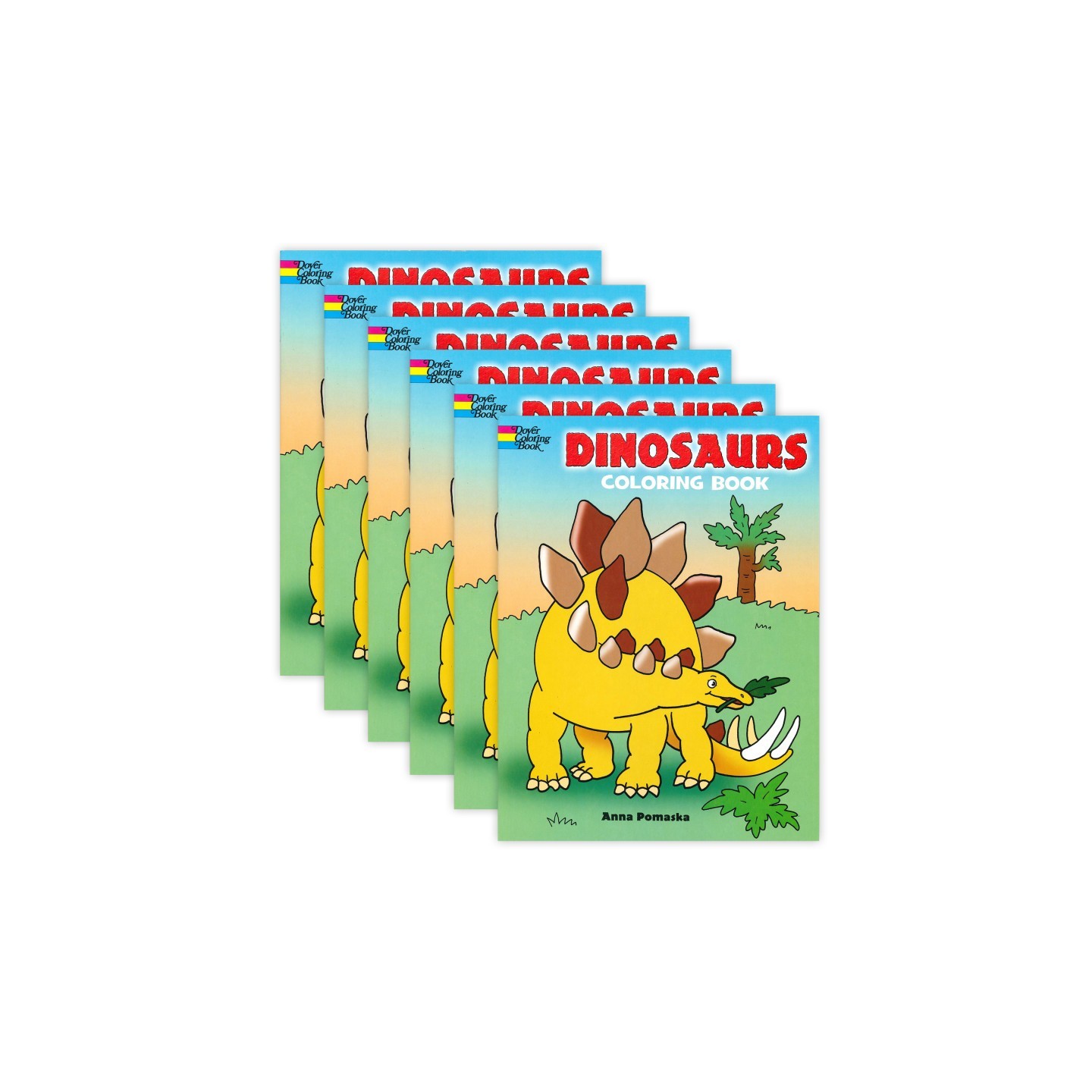 Dover Coloring Book Dinosaurs Coloring Book, Pack of 6