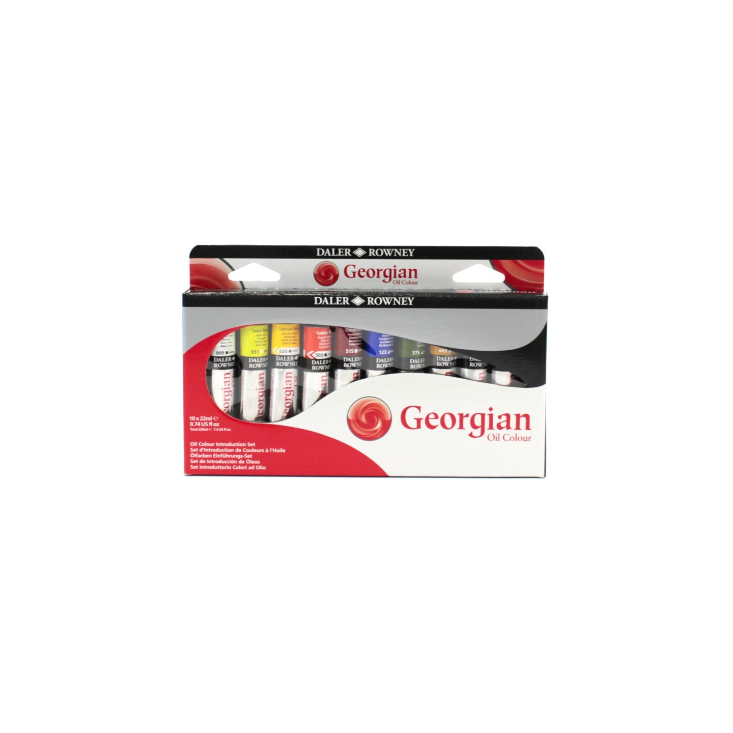 Daler-Rowney Georgian Oil Paint Introduction Set, Assorted Colors, 22ml, 10 Pieces