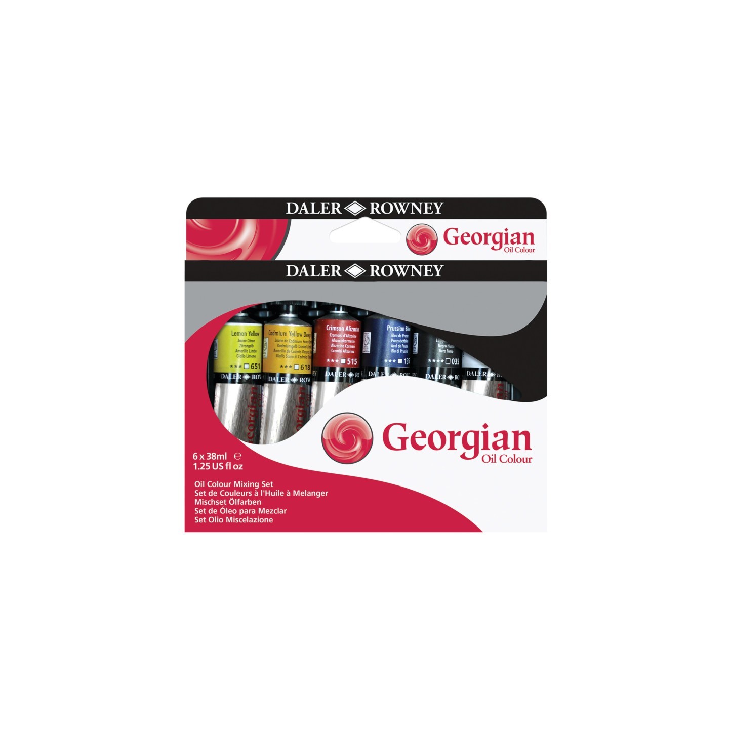 Daler-Rowney Georgian Oil Paint Mixing Set, Assorted Colors, 38ml, 6 Pieces