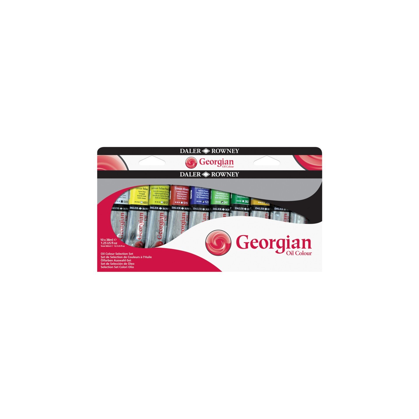 Daler-Rowney Georgian Oil Paint Selection Set, Assorted Colors, 38ml, 10 Pieces