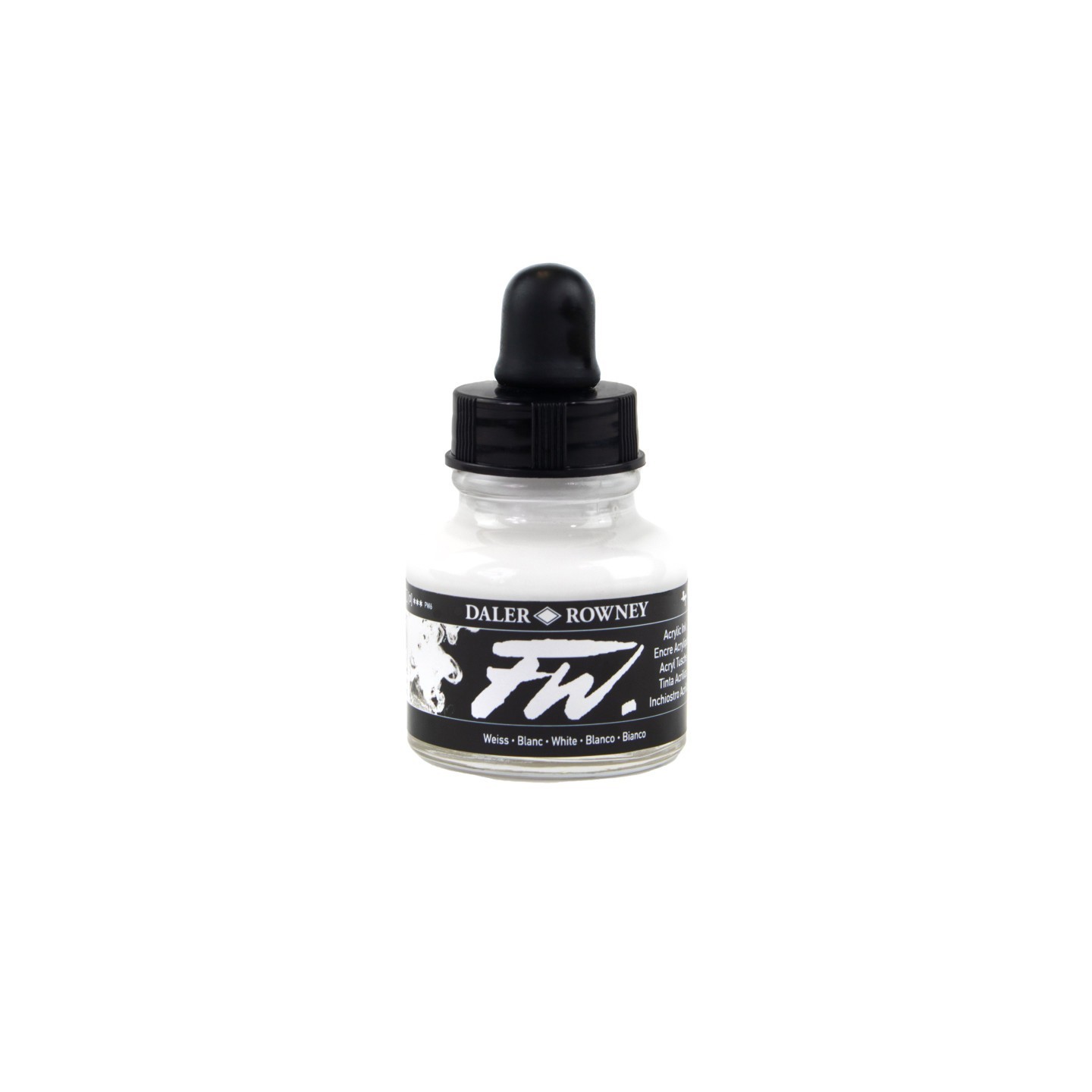 Daler-Rowney FW Acrylic Ink, White, 29.5ml, 1 Count