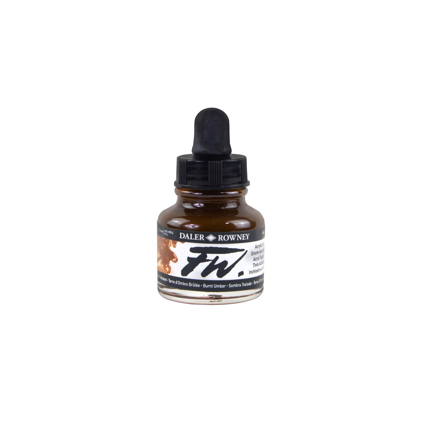 Daler-Rowney FW Acrylic Ink, Burnt Umber, 29.5ml, 1 Count