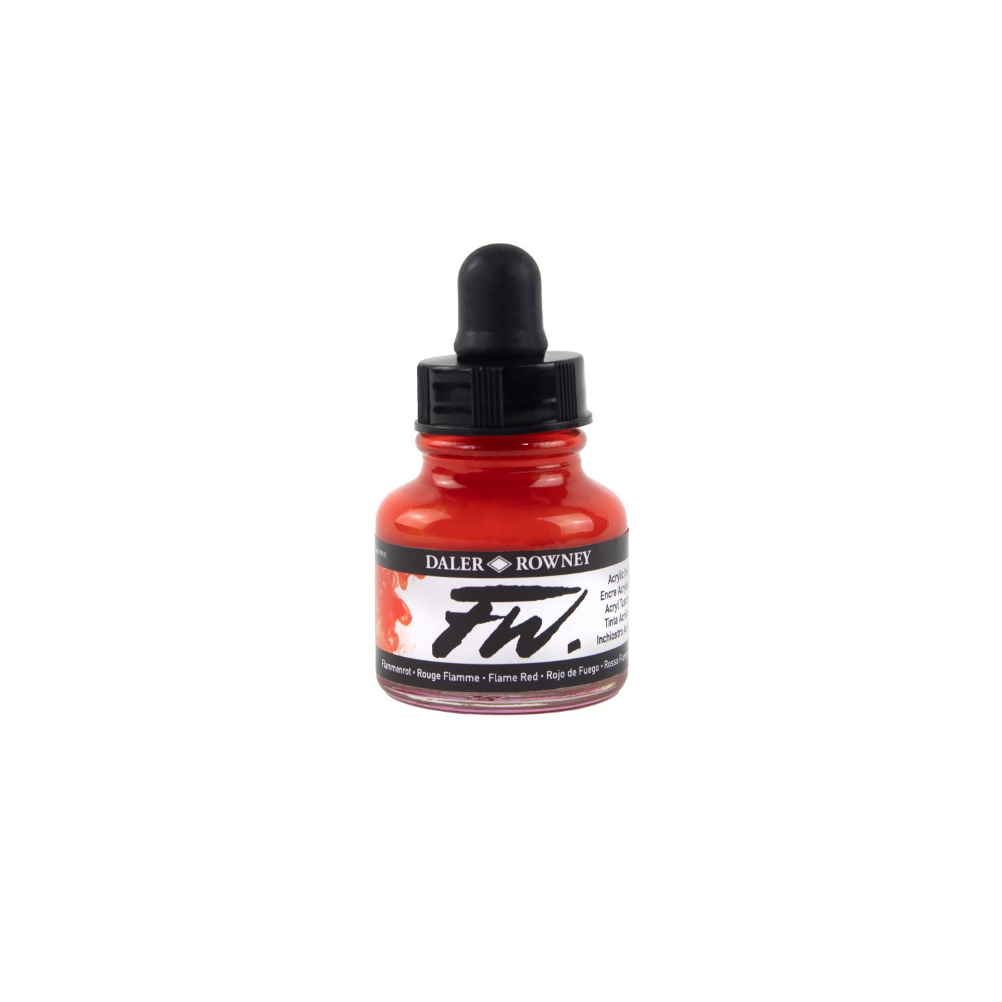 Daler-Rowney FW Acrylic Ink, Flame Red, 29.5ml, 1 Count