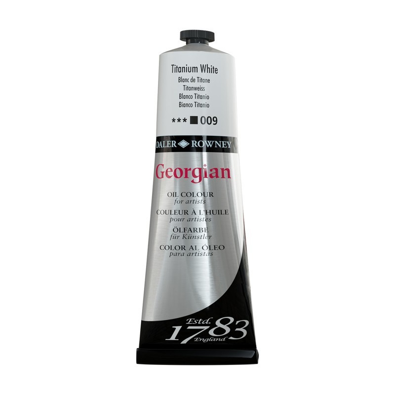 Daler-Rowney Georgian Oil Paint, Titanium White, 225ml, 1 Count