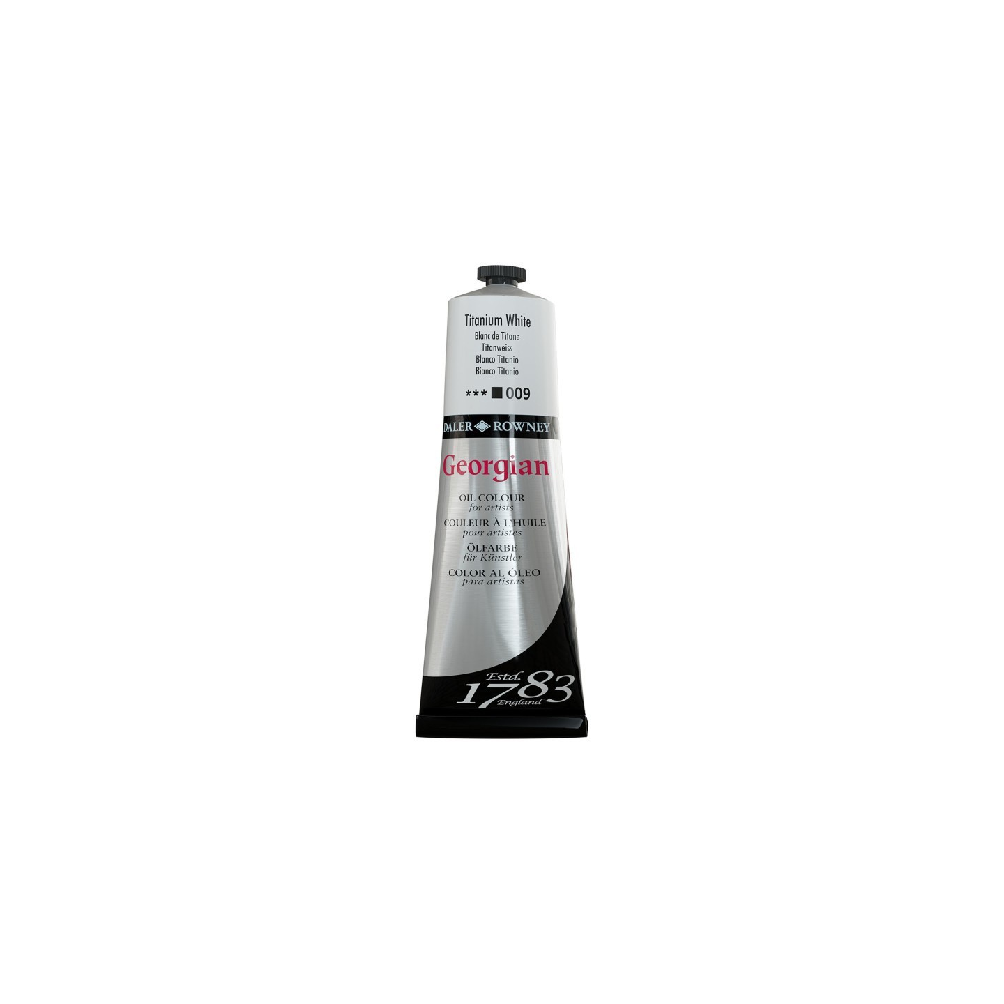Daler-Rowney Georgian Oil Paint, Titanium White, 225ml, 1 Count