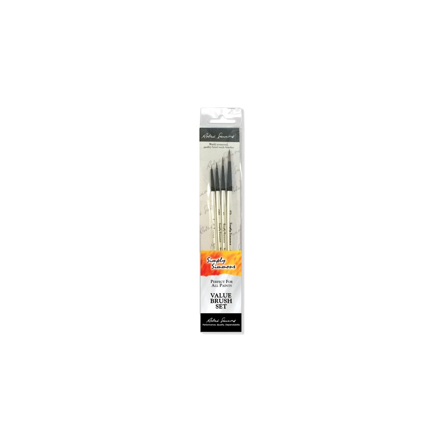 Daler-Rowney Simply Simmons Dot the Eyes Brush Set, 4 Pieces