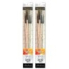 Daler-Rowney Simply Simmons Brush Set, Synthetic Bristles, Long Handle Acrylic & Oil Paintbrush, White, 4 Pieces Per Set, 2 Sets
